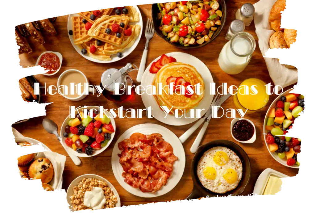 A delicious and nutritious breakfast spread featuring pancakes, waffles, eggs, bacon, fresh fruit, and coffee.