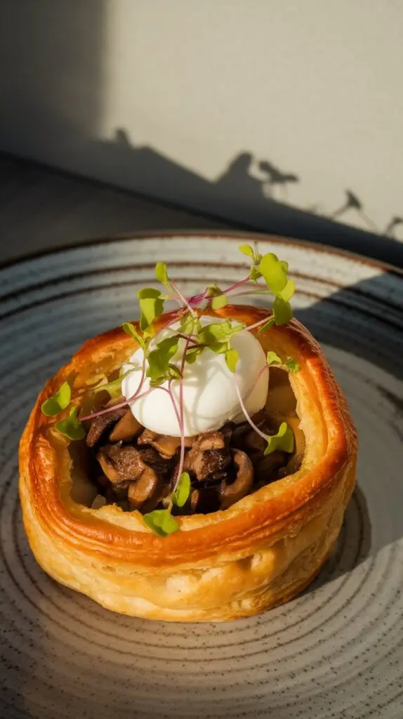 Puff pastry filled with Shiitake Mushrooms, a sophisticated alternative for Easter meals.